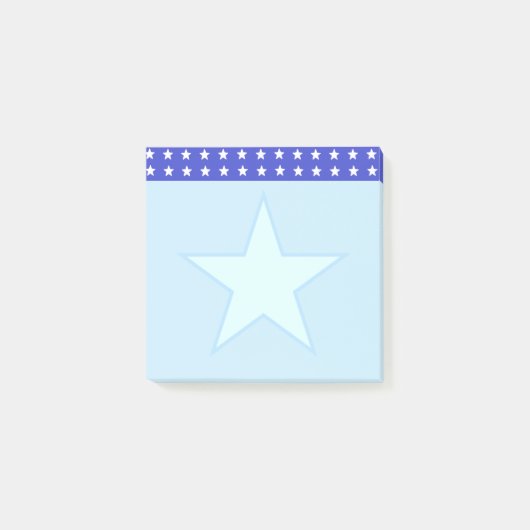 Post-it® Étoile sur fond bleu clair (Devant)