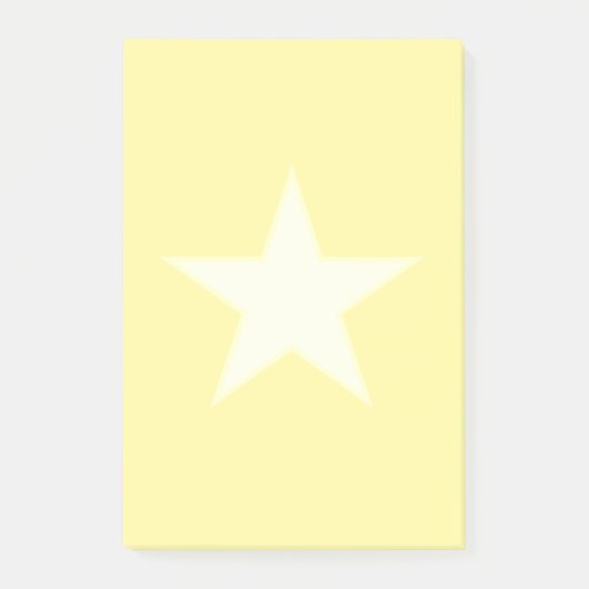 Post-it® Étoile sur fond jaune clair (Devant)