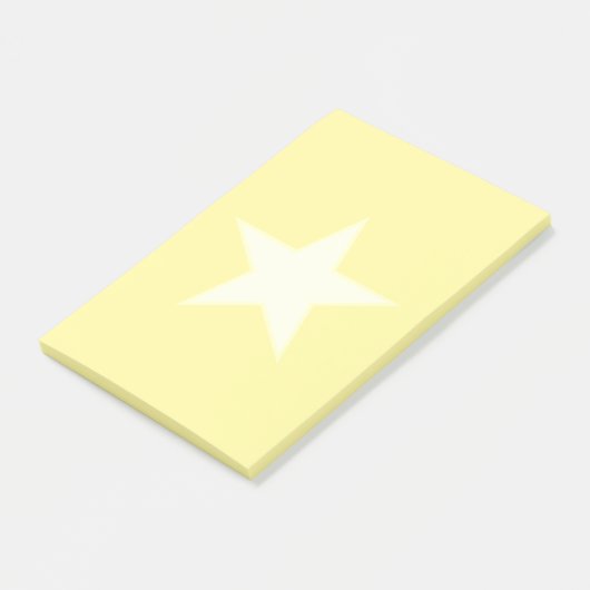 Post-it® Étoile sur jaune clair (Incliné)