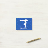 Post-it® Étoiles bleues de fille de gymnastique (Sur un bureau)