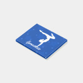 Post-it® Étoiles bleues de fille de gymnastique (Incliné)