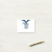 Post-it® Étoiles d'aigle vintage américain Stripes Shield (Sur un bureau)