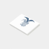 Post-it® Étoiles d'aigle vintage américain Stripes Shield (Incliné)