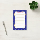 Post-it® Étoiles élégantes sur des choses à faire bleues (Bureau)