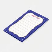Post-it® Étoiles élégantes sur des choses à faire bleues (Incliné)
