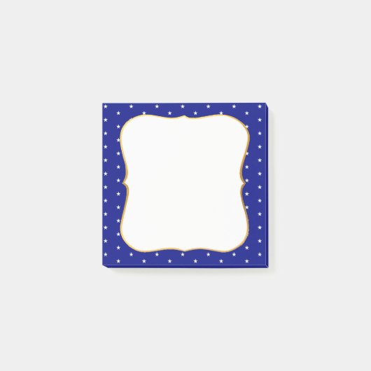 Post-it® Étoiles élégantes sur fond bleu royal (Devant)