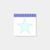 Post-it® Étoiles en bleu et blanc (Devant)