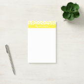 Post-it® Etoiles jaunes Blanc BG, Nom jaune Monogramme (Bureau)