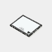 Post-it® Étoiles noires et blanches (Incliné)