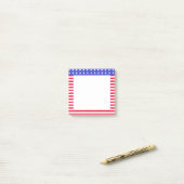 Post-it® Étoiles, rayures rouges et blanches (Sur un bureau)