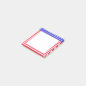 Post-it® Étoiles, rayures rouges et blanches (Incliné)