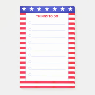 Post-it® Étoiles, Rouge & Blanc Gratté Les Choses À Faire