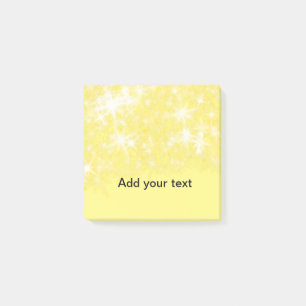 Post-it® Étoiles scintillantes de paillettes jaunes simples