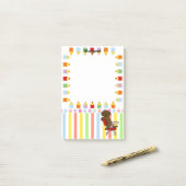 Post-it® Étudiant 3 de Labrador de chocolat (Sur un bureau)