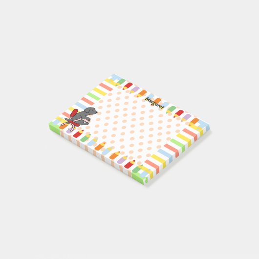 Post-it® Étudiant noir 1 de Labrador (Incliné)