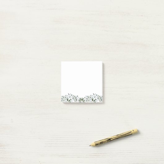 Post-it® Eucalyptus Vert Floral (Sur un bureau)