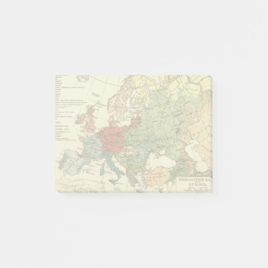 Post-it® Europe Carte Pays Antique Mondiale (Devant)