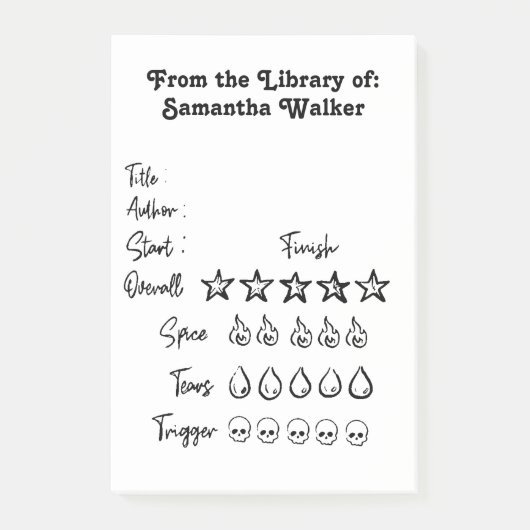 Post-it® Évaluation de la bibliothèque de notes rapides (Devant)