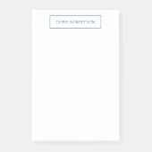 Post-it® Excellent Votre Nom Ocean Blue White Custom (Devant)