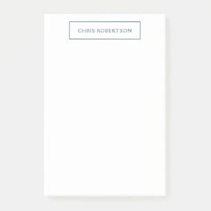 Post-it® Excellent Votre Nom Ocean Blue White Custom