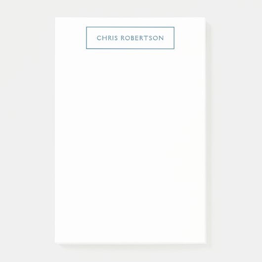 Post-it® Excellent Votre Nom Ocean Blue White Custom (Devant)