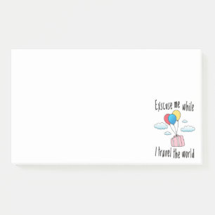 Post-it® Excusez-moi pendant que je voyage dans le monde