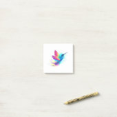Post-it® Exotic Rainbow Hummingbird (Sur un bureau)