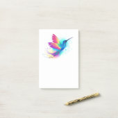 Post-it® Exotic Rainbow Hummingbird (Sur un bureau)