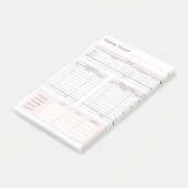 Post-it® Expense Tracker Post-It Notes (Incliné)