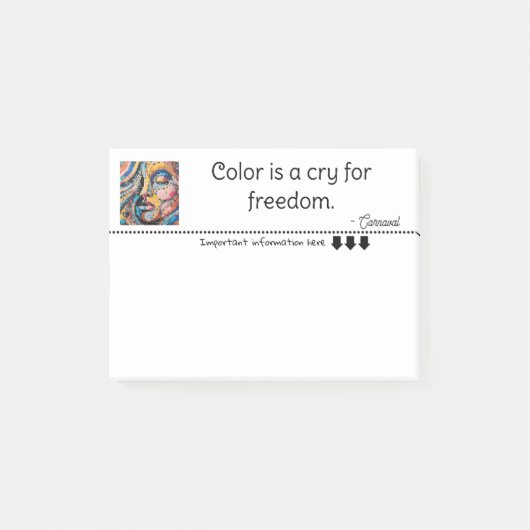Post-it® Explosion de pixels vibrants peinture (Devant)