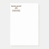 Post-it® Expresso Yself avec Coffee Fun Citation (Devant)