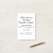 Post-it® Extrait de vanille fait maison ajouter les ingrédi (Sur un bureau)