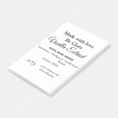 Post-it® Extrait de vanille fait maison ajouter les ingrédi (Incliné)