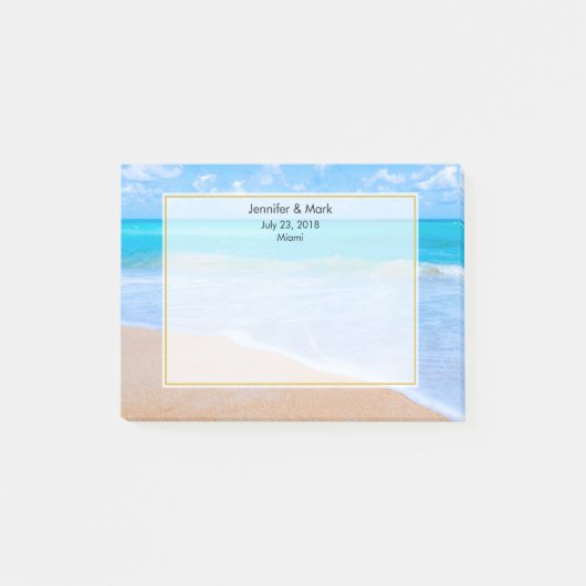 Post-it® Extraordinaire Beach Tropical Scene Photo Mariage (Devant)