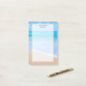 Post-it® Extraordinaire Beach Tropical Scene Photo Mariage (Sur un bureau)