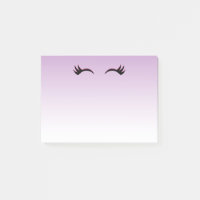 Eyelashes rose et noir élégants sur dégradé violet