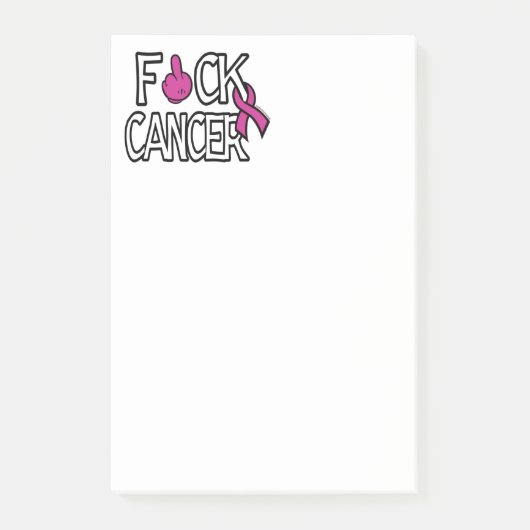Post-it® F#CK CANCER...Cancer du sein (Devant)