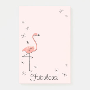 Post-it® Fabuleux roses de Flamant rose "!" vertical