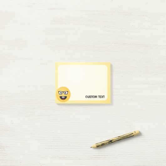 Post-it® Face nerd (Sur un bureau)
