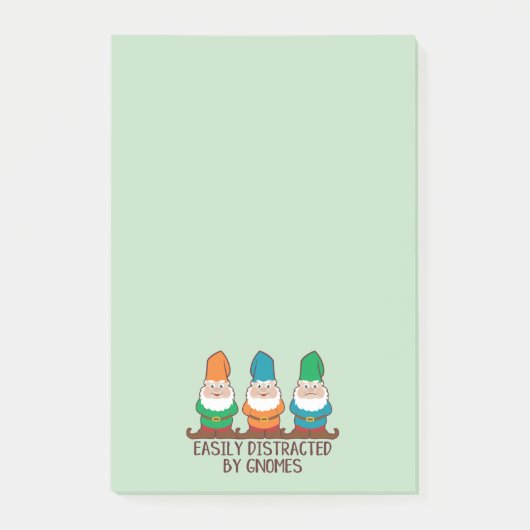 Post-it® Facilement distrait par des gnomes (Devant)