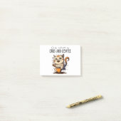 Post-it® Facilement Distrait Par Les Chats Et Le Café Amour (Sur un bureau)
