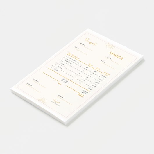 Post-it® facture facture (Incliné)