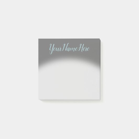 Post-it® Faible nom gris simple d'arrière - plan et de bleu (Devant)