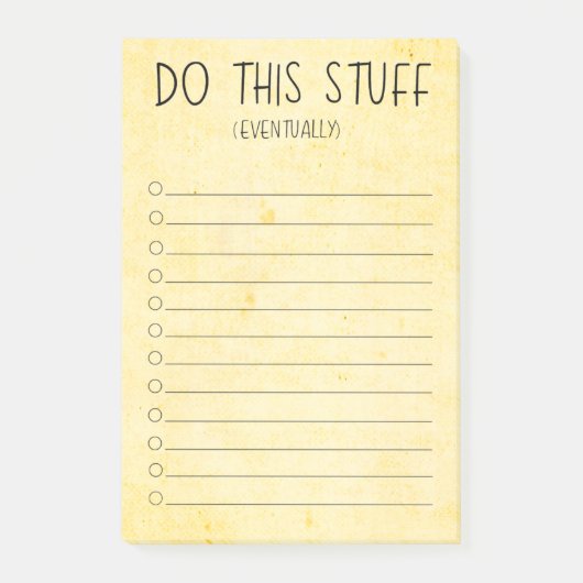 Post-it® Faire ces choses éventuellement (Devant)