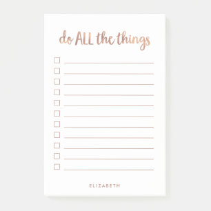 Post-it® Faire tout Liste D'Or Des Faux Roses