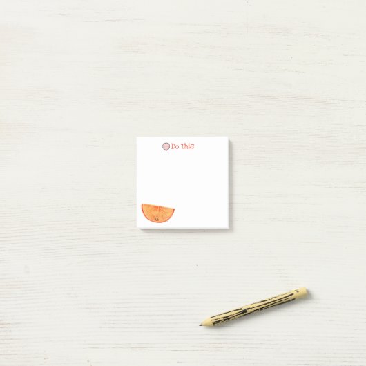 Post-it® Faites-Le, Kawaii Orange (Sur un bureau)