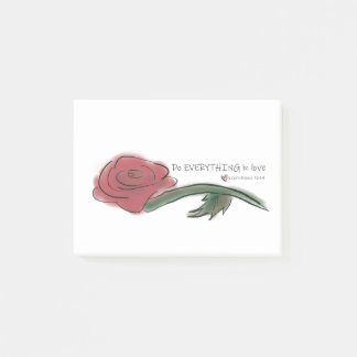 Post-it® Faites tout en amour Bible Verse et Rose