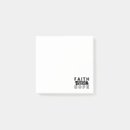 Post-it® Faith Fuels Hope Quote – Uplifting Christian Art (Devant)