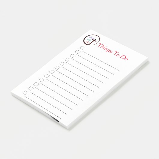 Post-it® Faith Hope Love Cross Post-it Notes (Incliné)