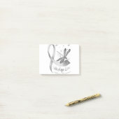 Post-it® Faith Hope Love Dragonfly Grey Asthma Sensibilisat (Sur un bureau)